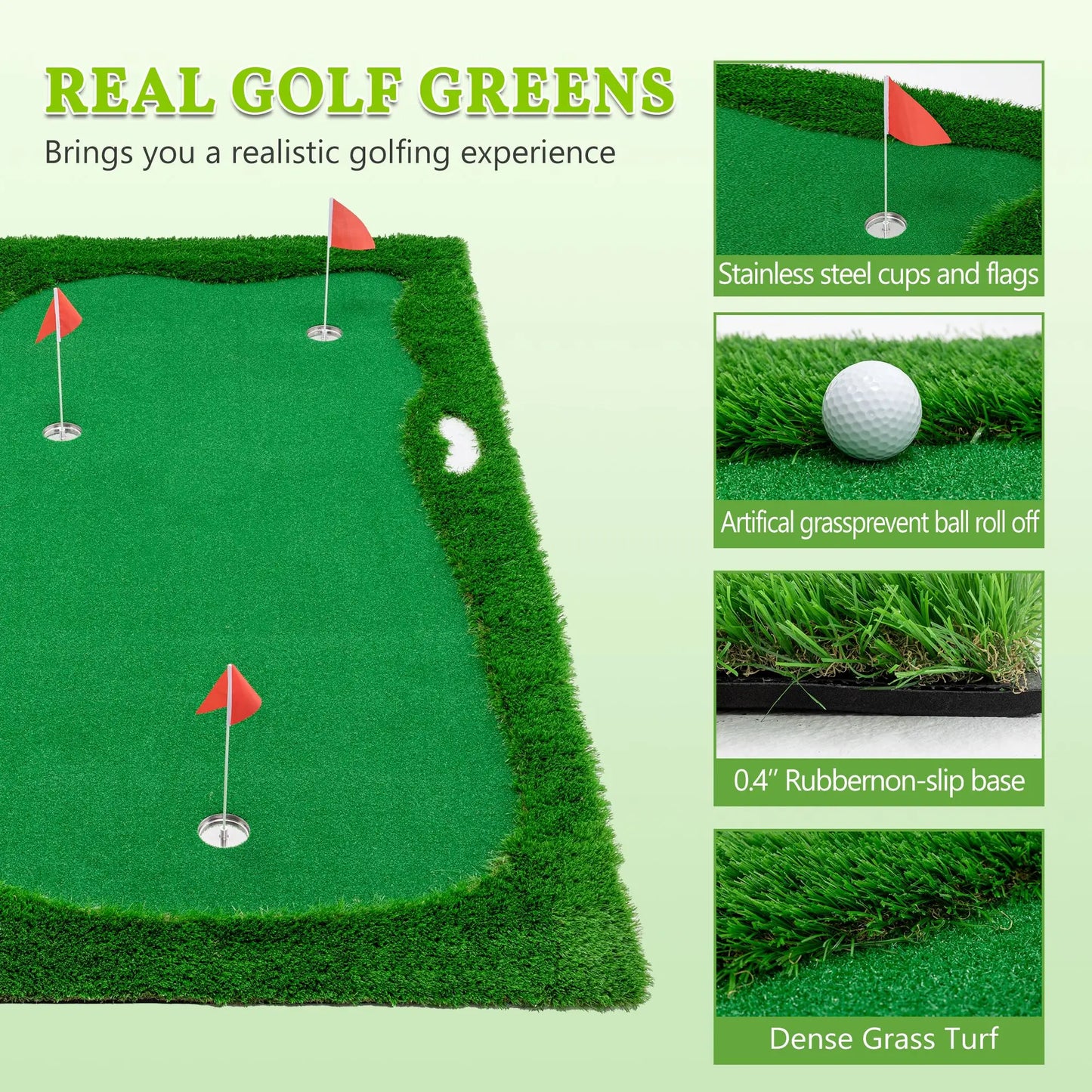 Premium Golf Hitting & Putting Mat