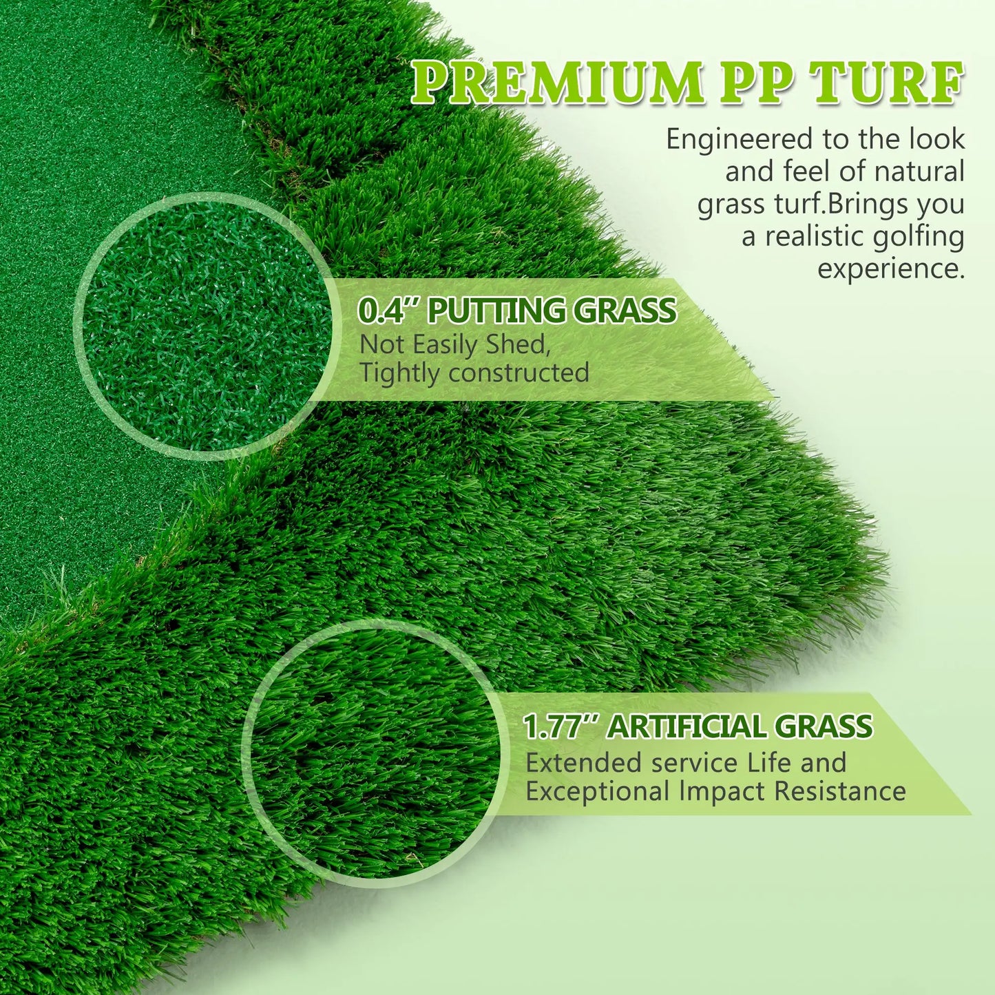 Premium Golf Hitting & Putting Mat