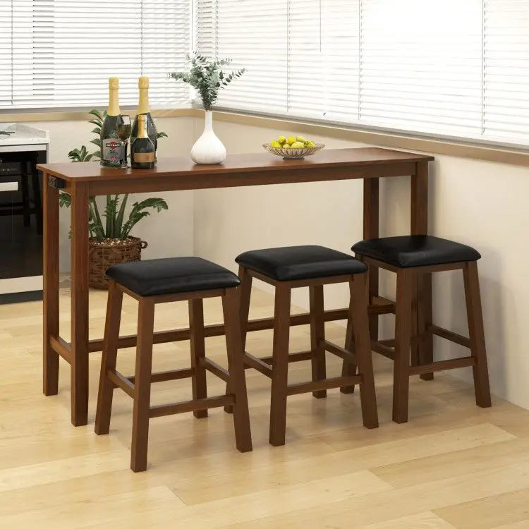 Bar Table and 3 Bar Stools Set