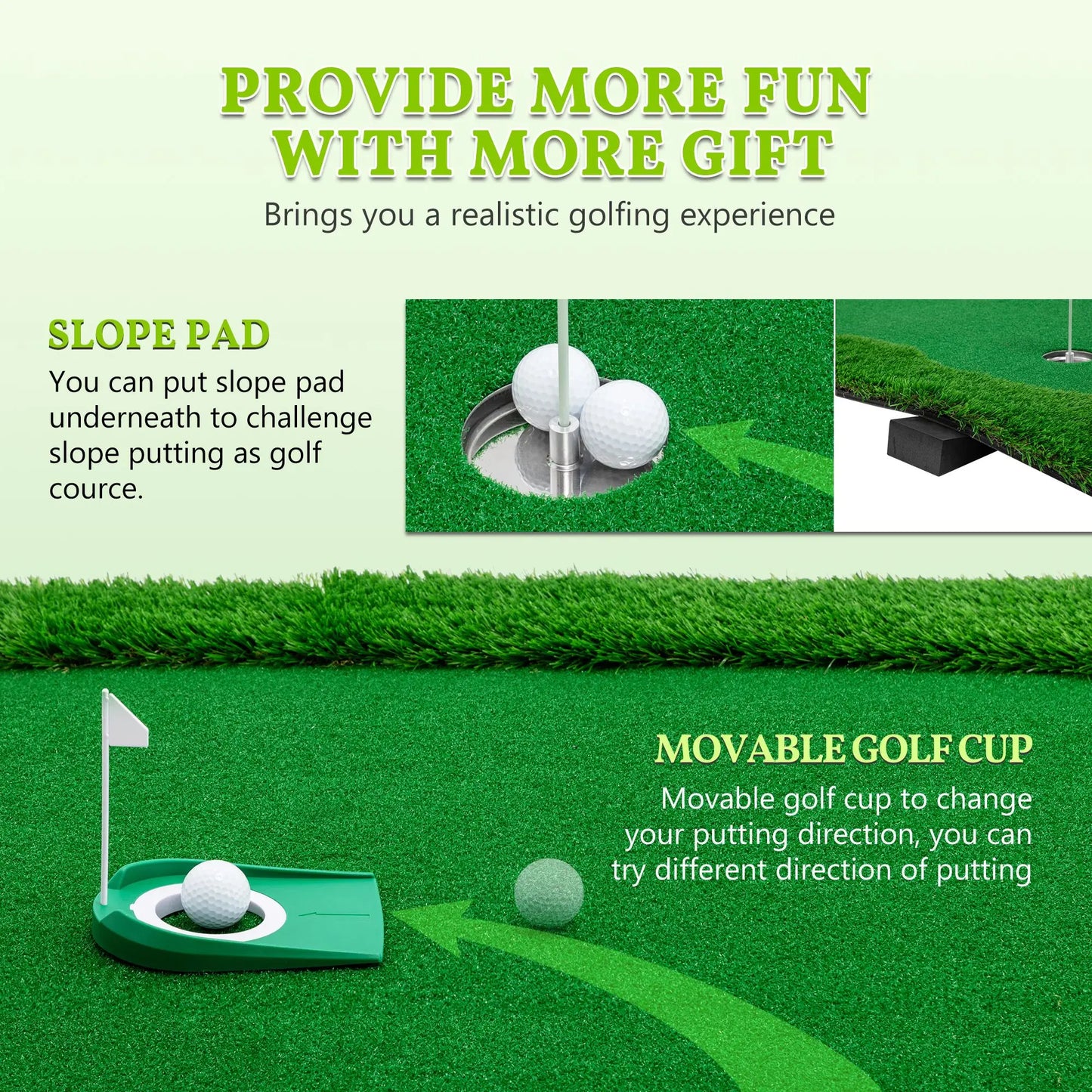 Premium Golf Hitting & Putting Mat