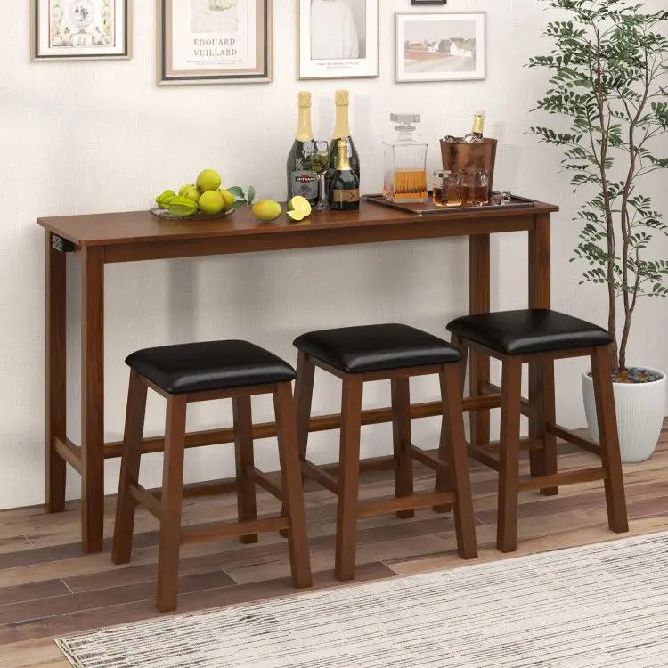 Bar Table and 3 Bar Stools Set